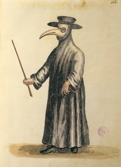 Doctor veneciano durante la época de la peste de Jan van Grevenbroeck